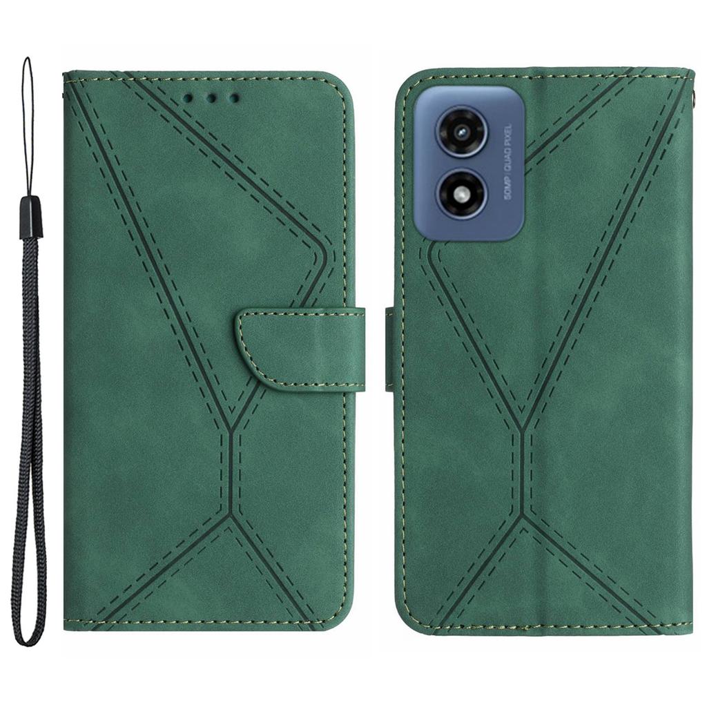 HT05 For Motorola Moto E14 4G/G04 4G/G04s 4G/G24 4G Case Leather Skin-Touch Phone Cover Wallet