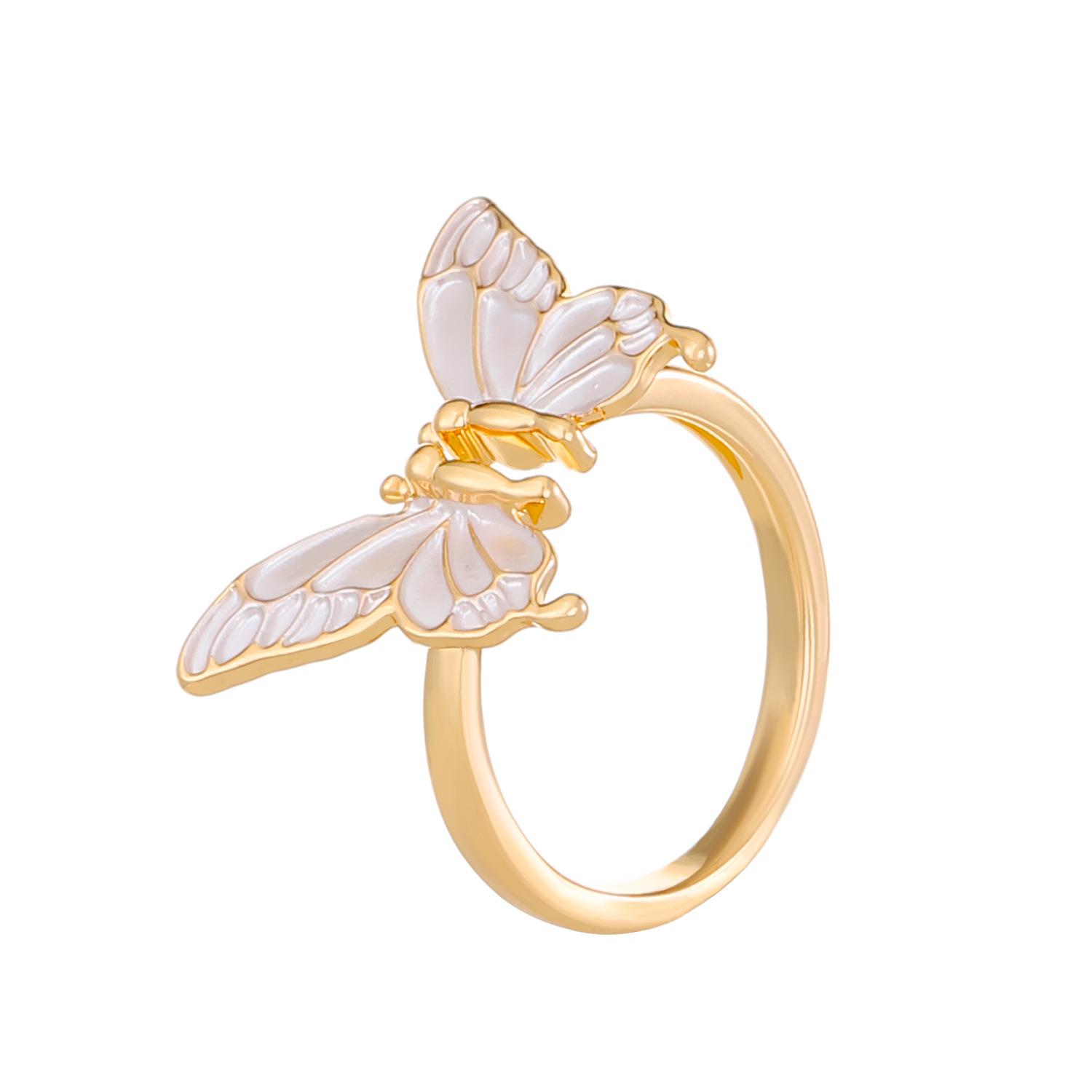 

Butterfly Open Ring Female, New Personalized Light Luxury Exquisite Index Finger Ring Gift