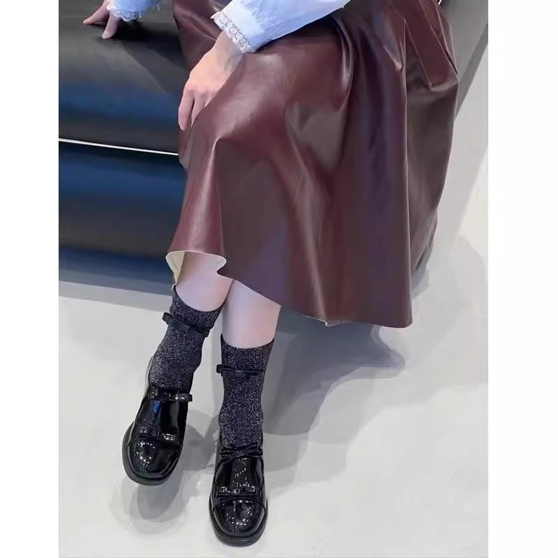 Genuine Leather Korean Version Niche Design Double Bow Loafers Women's Small Leather Shoes Spring and Autumn New Low-heeled Versatile Single Shoes