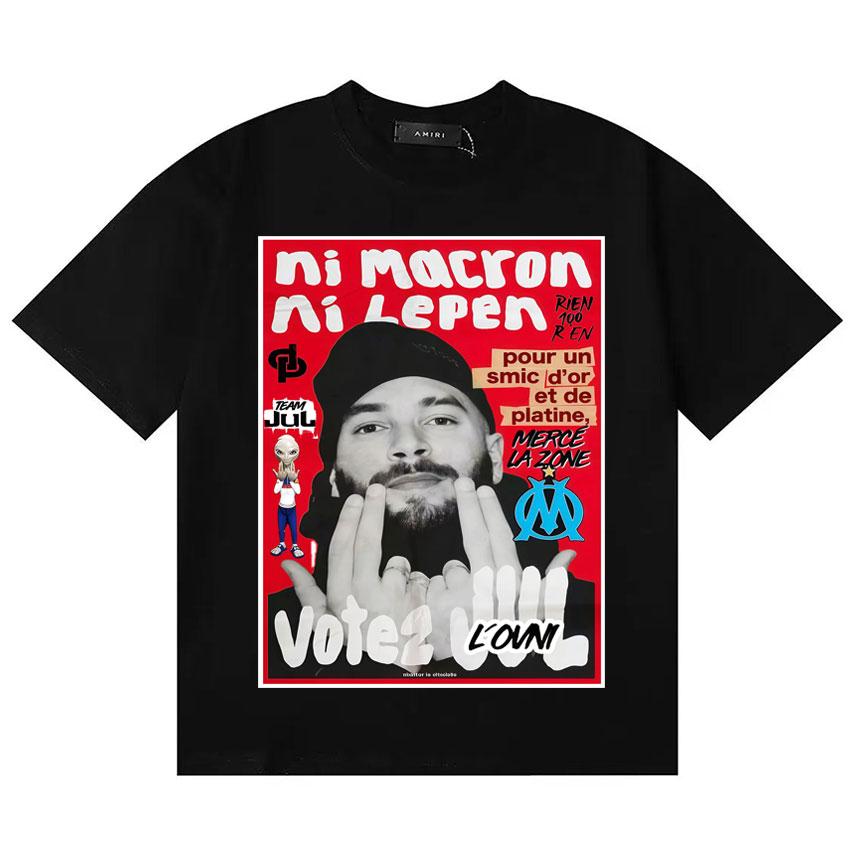 Französischer Rapper Vote2 JUL Merch Grafiken T-Shirts Unisex Damen HipHop Übergroßes T-Shirt Kurzarm Gothic Lässiges T-Shirt Unisex