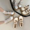 French Round Head Platform Girls Small Leather Shoes 2025 New Spring and Autumn with Skirt Retro Mary Jane Thick Heel Single Shoes