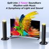 100W Sound Bar for Smart TV with 3 RGB Lights Modes, Bluetooth 5.3 ARC/Opt/AUX Connect Detachable 2-in-1 Speaker3 Equalizer Modes