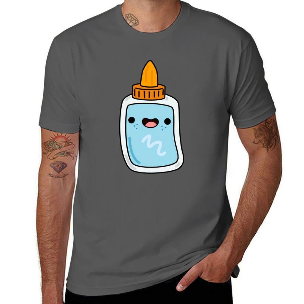 Kawaii Glue Bottle TShirt t shirts designer cotton t shirts man 100 TShirt