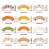 Thanksgiving Themed Pumpkin Leaf Pattern Paper Cake Border Props Decoration