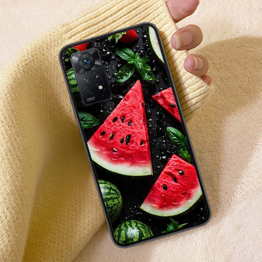 Watermelon Summer Fruit Phone Case For Redmi Note 13 14 15 Pro Plus 12 13C 12C 15C 9 10 10C 9T 9C 9A TPU Soft Cover Clear Cell C