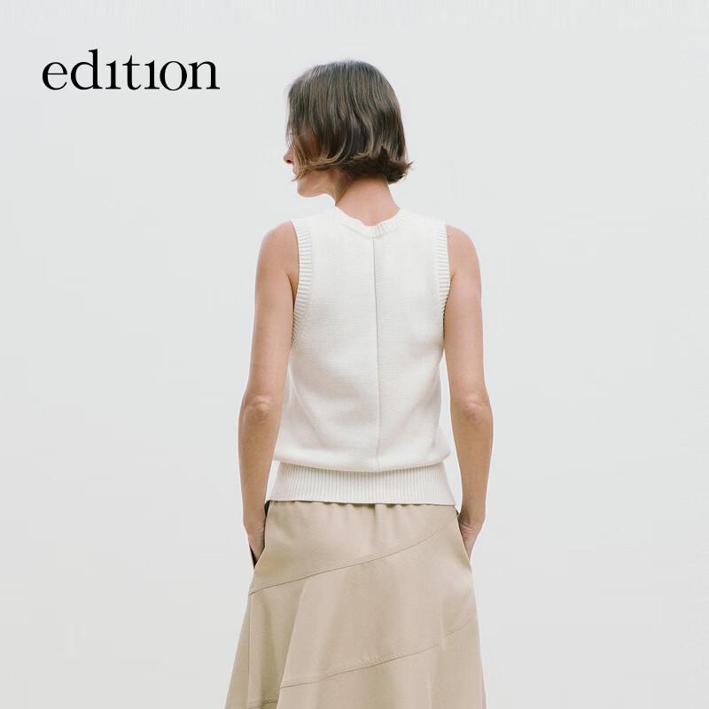 EditionE+ Soft Cotton Cashmere U-Neck Knit Vest