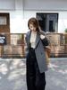 Gray Double-Sided Cashmere Coat - Korean Style Mid-Length Outerwear for Autumn/Winter