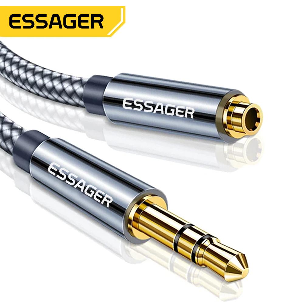Essager Headphone Extension Cable Jack 3.5mm Audio Aux Cable 3.5 Mm Female Splitter Speaker Extender Cord For Earphone AdapterGood Product