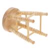 1Pc 1/12 Dollhouse Miniature Wooden Stool Chair Furniture Accessories Decoration