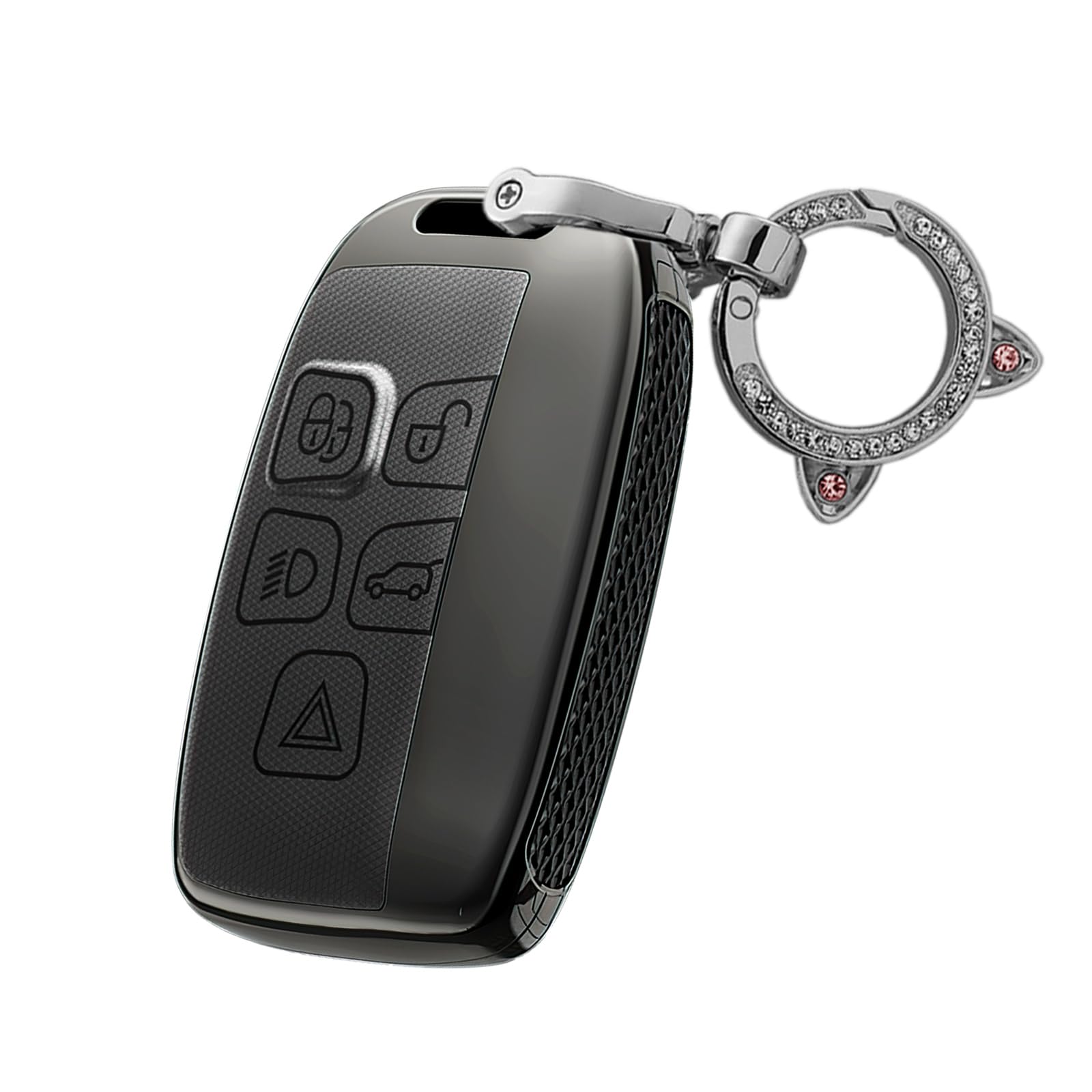 

TECART Land Rover Range Rover Key Key Key Range Rover Land Rover Smart Key Black Case, Cover, Holder, LR2, LR4, Jaguar, Sport, Case, Electroplated,