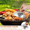 3Pcs Stainless Steel Frying Pan Covers Steak Barbecue Burger Pot Lids Round Covers Universal Restaurant Cookware Kitchenware