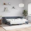 VidaXL Daybed with Trundle Bed, Sofa Bed, Guest Bed, Bedroom Living Room Furniture, Modern, Grey 3197785