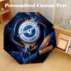 8 Rib Auto Folding Umbrella Brighton & Hove Albion Football Print Custom Name Text Portable Rain Gear