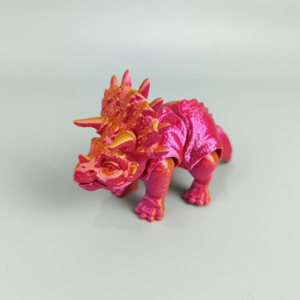 3D Printing Jurassic Tyrannosaurus Rex Triceratops Velociraptor Toy Simulation Dinosaur Animal Figure Joint Movable Boy Gift
