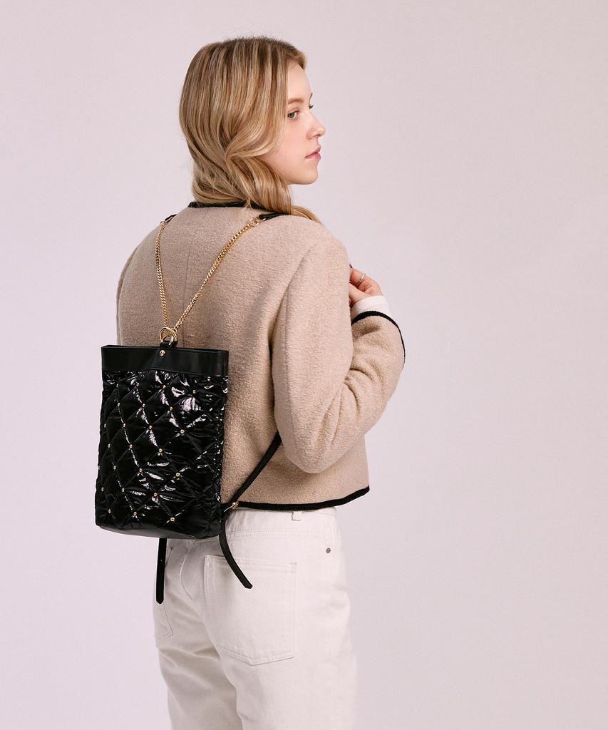 Jina In Ny 3-Way Use Elizabeth Mini Backpack [Black Combo]