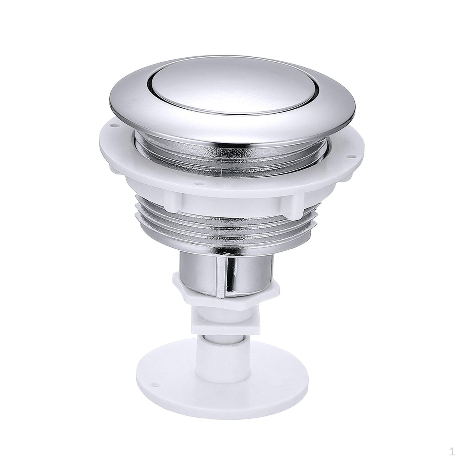 

Flushing Toilet Button Tank Accessory Multipurpose Water for Home Hotel Restroom серебряный
