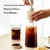 750ML Portable Manual Cold Brew Coffee Maker Press Type Iced Tea Infuser Pitcher With Removable Filter Summer Coffeeware Pot