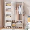 Large Capacity Wardrobe Storage Closet Versatile&Sturdy Metal Wardrobe for Bedroom Organization Durable Home Garment Closet Rack