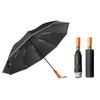 Folding Automatic 10 Reverse Wooden Reflective Suitable for Sun and UPF Teflon Super Water Repellent Umbrella, One-Touch Open/Close, Men's, Ribs,