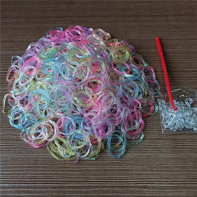 Fashion 600Pcs/Pack Jewelry Accessories Beads For Handmade DIY Bracelet Disposable Rubber Band Fashion Rubber Band Elastic Band Pearlescent Color