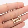 1980-2019 Birth Year Number Charm Pendant Stainless Steel Chain Necklace Jewelry