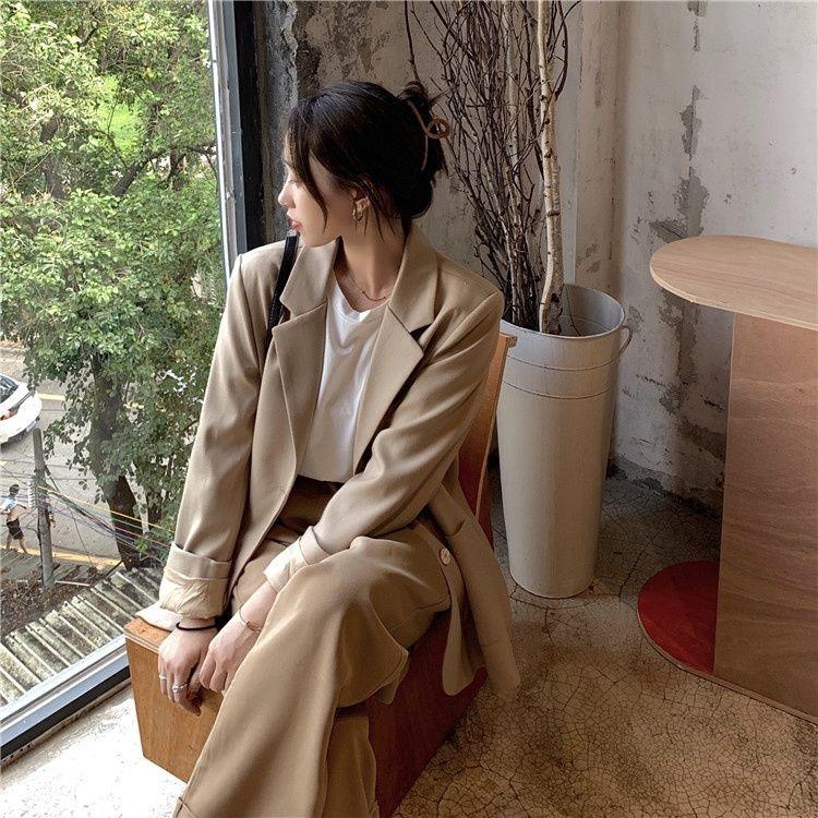Vår Høst Koreansk versjon Design Loose Sense Minority Senior Hong Women Style Leisure Street