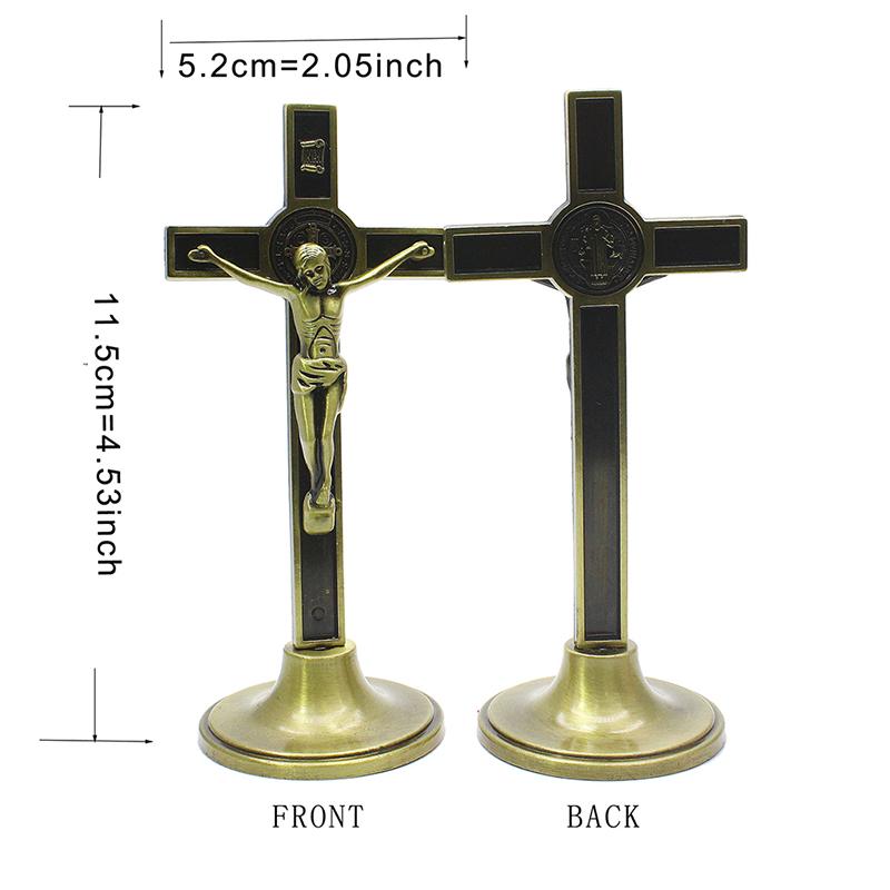 Church Relics Jesus On The Stand Cross Wall Home Chapel Decor Crucifix Antique