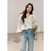 Mishow Women's Lace Ruffle V-Neck Blouse