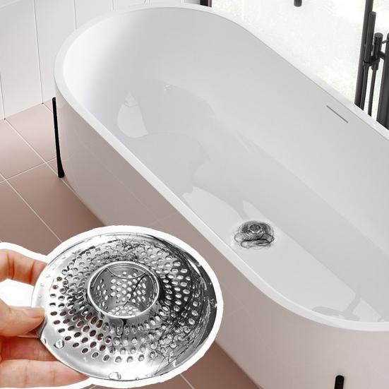 Sitko do odpływu łapiące włosy Ze stali nierdzewnej Kolektor włosów do wanny Odporny na rdzę Ulepszony Stoper do włosów w odpływie