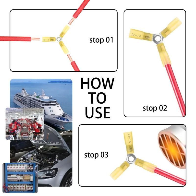 Sturdy Brass Materials 20Pcs Circular Wire Connectors with Properties Accessory for Maintenances and Installation