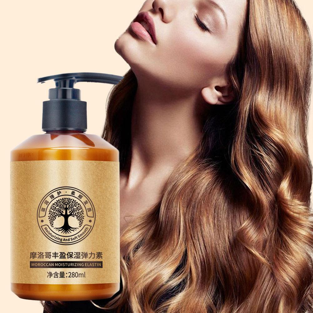 280 ml Bouclage marocain Hydratant Elastine Perm Soins capillaires Coiffage moelleux Elastine Coiffure Produits pour cheveux bouclés Crème capillaire