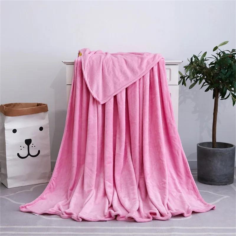 Modern Minimalist Solid Color Coral Fleece Blanket Four Season Universal Comfortable Soft Thick And Warm Office Nap Blanket