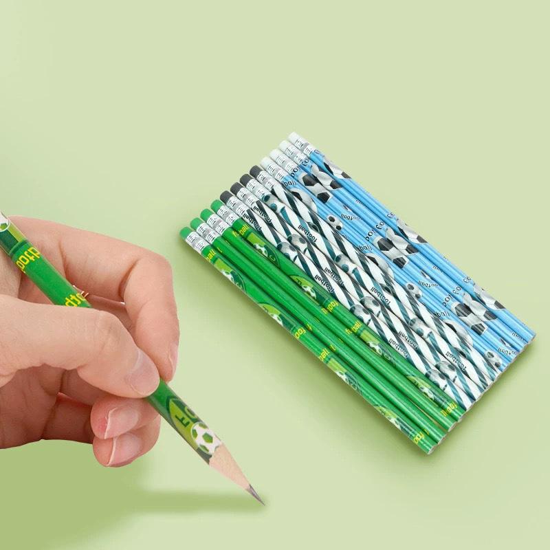 WTEMPO Sporty Pencils with Erasers Birthday/Football Party Favors Ball Games Events Commemorative Pencils School Classroom Exchange Prizes Gifts