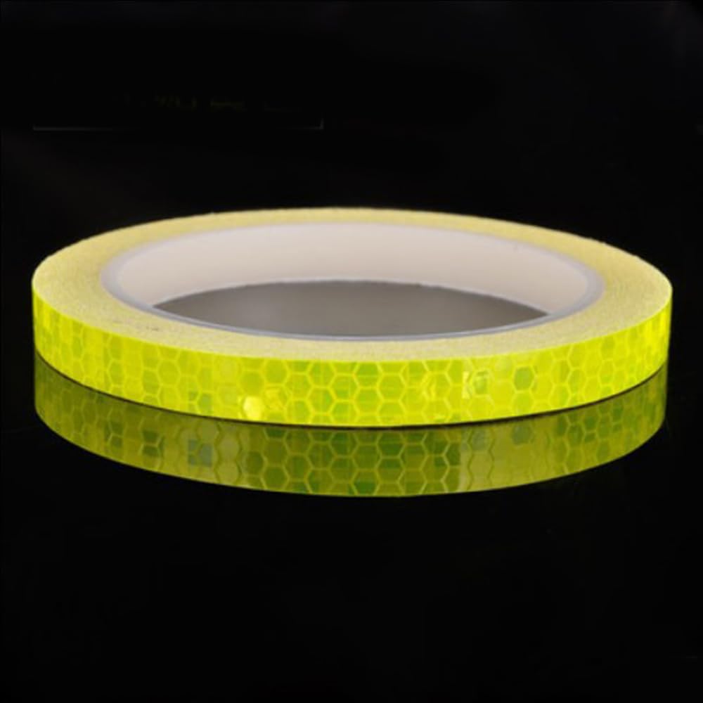 Reflective Tape, 3.3 inches (1 x 8 m), High Brightness, Reflector, Warning Tape, Fluorescent