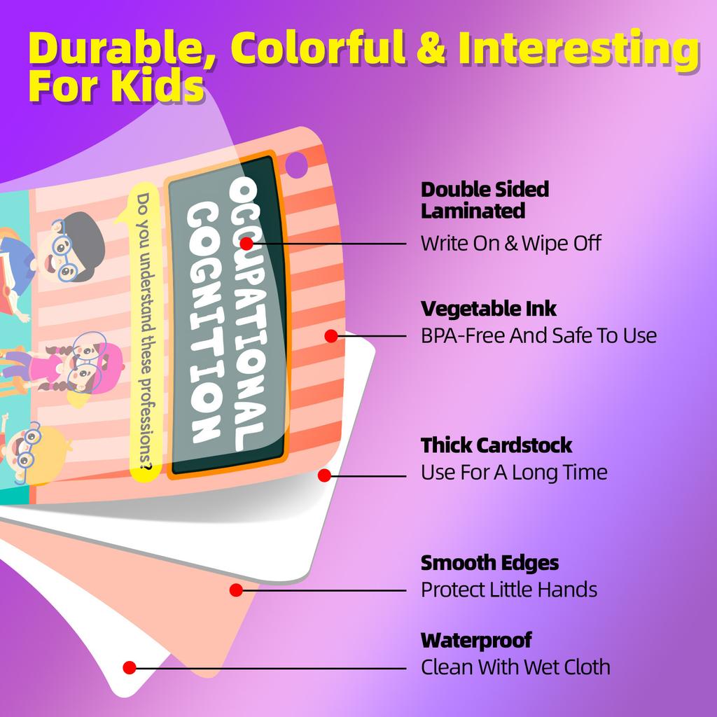 50 Vocational Cognitive Enlightenment Education Baby Intellectual Development Cognitive Cards Educational Cards