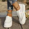 Large size hollow mesh breathable summer new flat bottom round head casual sports single shoes women