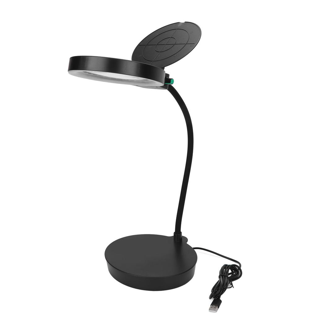 130mm Diameter 2X Magnifying LED Lamp Flexible Tube 13X Magnifying Glass Desk Light for Tattoo Manicure