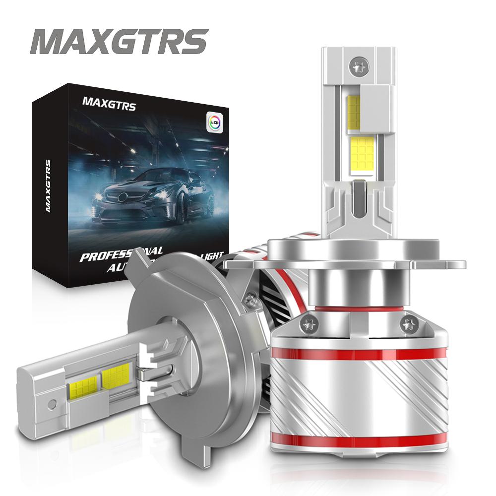 MAXGTRS 2X Super Bright 48000LM 300W H8 H11 H4 LED 7545 CSP Chip Car Headlight Bulbs HB4 9006 H7 9005 HB3 LED 6500K White H1 белый