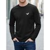 2026 Nouveau T-shirt Homme Manches Longues Impression d'Oiseaux 3D Coupe Ample Décontractée Col Rond Confortable Sportif Décontracté et Élégant Haut