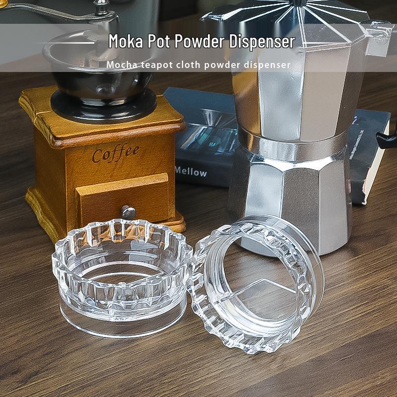 Moka Pot Powder Distributor & Collector Set - Coffee Accessory Kit for Pressed Powder Filling