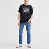 Levis Letter Logo Print Crew Neck Short Sleeve T-Shirt Men Tops Black 22495-0041