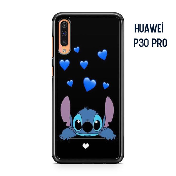 Cover per telefono - Cover Pazza - Compatibile Huawei P30 Pro Stitch Disney Lilo & Stitch Olaf Rif 2217 nero