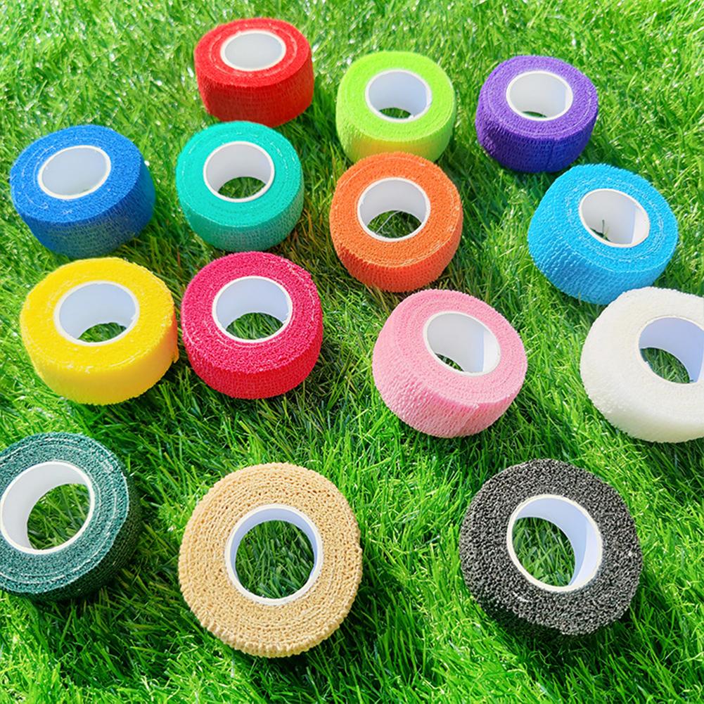 Random 12PCS Self Adhesive Bandages Cohesive Breathable Bandages Sports Tape Wrist Ankle First Aid Elastic Athletic Tape Bandage