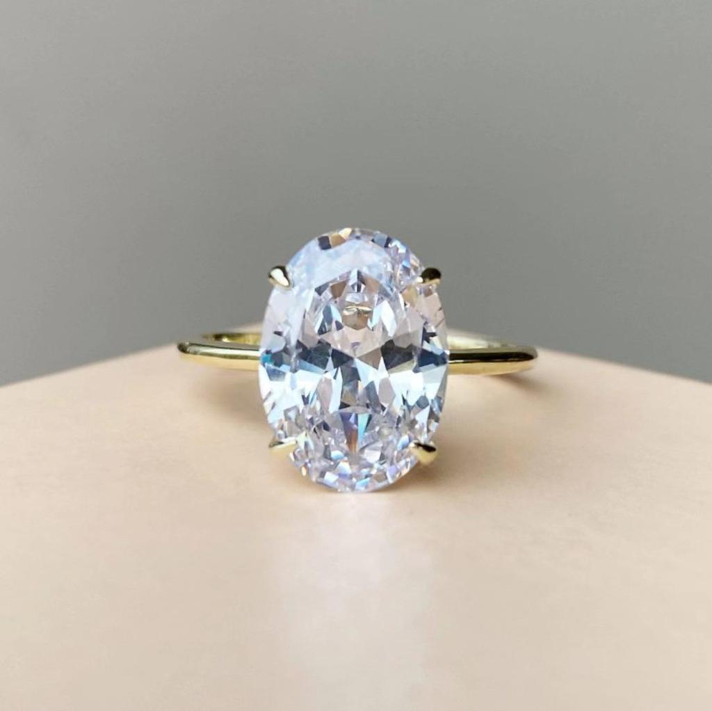 2024 Three Jewels Minimalist Zircon Inlaid Ring - Handmade, Super Shiny Diamond Look
