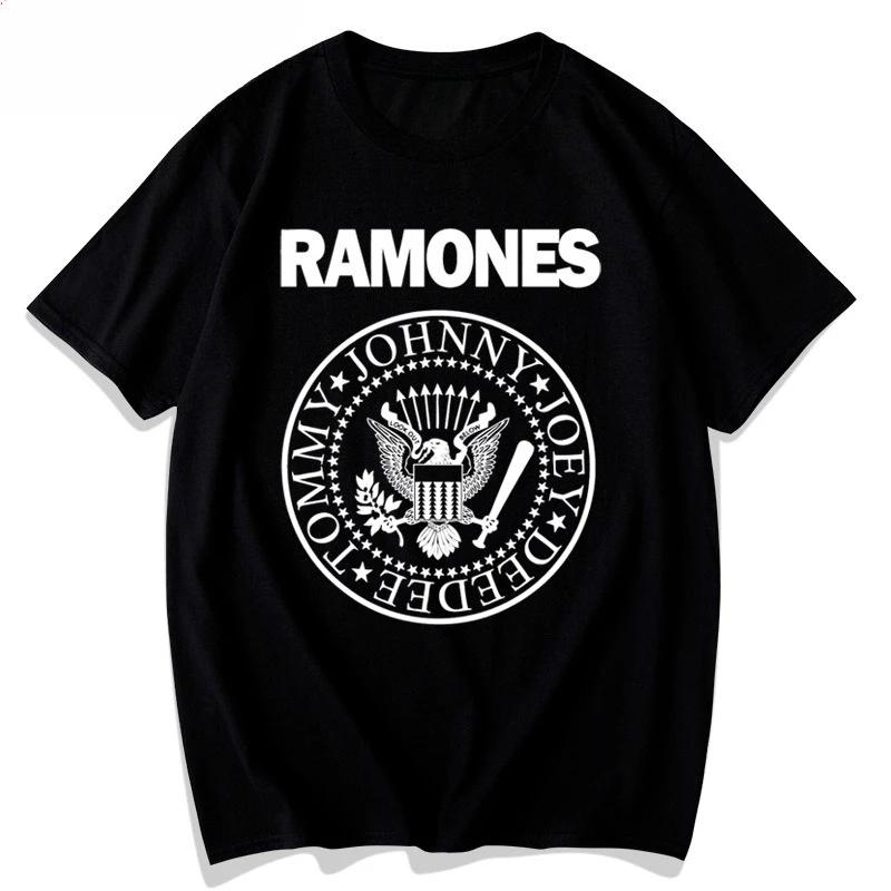 

Європейсько-американський панк-рок гурт Ramones З принтованими графічними футболками для чоловіків та футболками з коротким рукавом для літа Чоловічий одяг XL