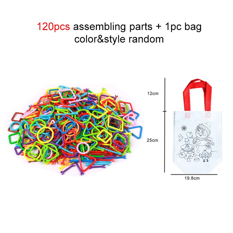 65~240pcs Kids DIY Building Blocks Stick Toys with Storage Bag Children Early Learning Intelligence Sticks Creativity Toy TMZ