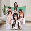 Kpop Babymonsters Group Blankets Velvet Spring/Autumn  Multi-function Lightweight Throw Blanket for Home Office Bedspreads