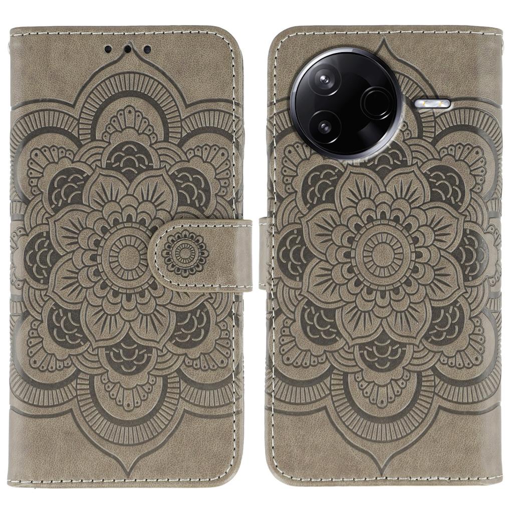 For Xiaomi Poco F7 Pro 5G/Redmi K80 5G Case PU Leather Mandala Imprinted Design Wallet Phone Cover
