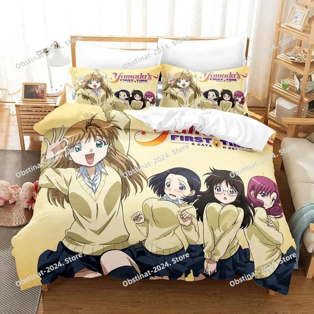 Anime Yamada's First Time B Gata H Kei Bedding Set Single Twin Full Queen King Size Bed Set Adult Kid Bedroom Duvet Cover Sets