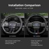 Carbon Fiber Leather Car Steering Wheel Cover For Ford ST Line Focus Mustang Fiesta Puma Ranger Kuga MK7 MAX F150 Mondeo Escape FE7